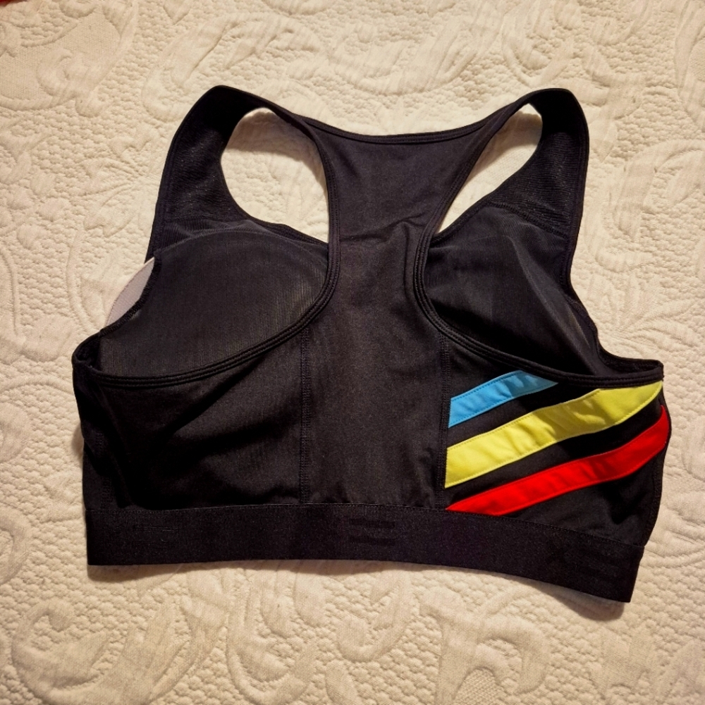 TomboyX women's Large black zipper front closure padded bra VGUC